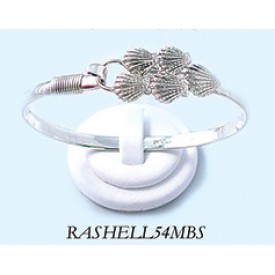 RASHELL54MBS Scallop Shell Cluster Bangle