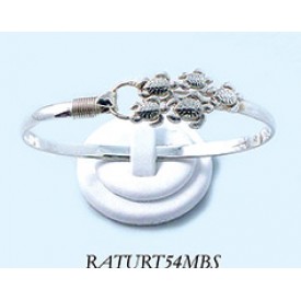 RATURT54MBS Turtle Cluster Bangle 