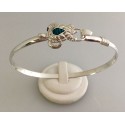 RA2964MBSS Sterling Silver Turtle with Opal Bangle 