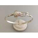 RA9364MBSS Sterling Silver Diamond Cut Turtle Bangle 