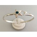 RA2384MBSS Sterling Silver Starfish with Opal Bangle 