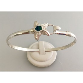 RA2384MBSS Sterling Silver Starfish with Opal Bangle 