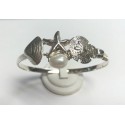 RA5064306MBS High Polished Sanddollar, Starfish,Quohog Bangle