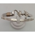 RA40276MBS Medium Navy Anchor 6mm Bangle 