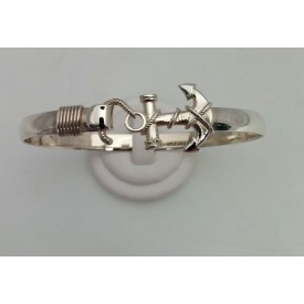 RA40316MBSS Extra Large Navy Anchor 6mm Bangle 