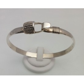 RA7234MED6MBSS Medium Nantucket Woven Basket 6mm Bangle 