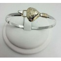 RA5064244MB 14KT Gold Quahog Shell with 24 PTS of Diamonds 