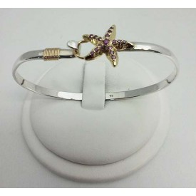 RA643527.54MB 14KT Gold Starfish with 27.5 PTS of Purple Diamonds