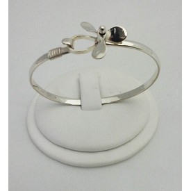 RA80154MBSS Sterling Silver Moveable Propeller Bangle 