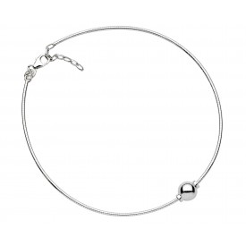 SA5405-90 SS CC ANKLET-1 BEAD-9″ CHAIN