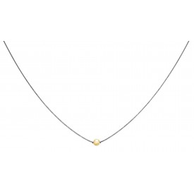 ZN5405-16 SS/14K CC NECK-1 BEAD-16″ CHN