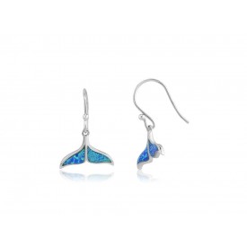 EDE9020 S/S OPAL SMALL WHALES TAILS EARRINGS