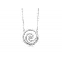 EDN9829-16+2 OPEN CIRCLE WAVE CZ NECKLACE