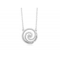 EDN9829-16+2 OPEN CIRCLE WAVE CZ NECKLACE