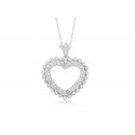 EDP9728 S/S CZ OPEN HEART PENDANT