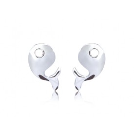EBE0110 S/S WHALE STUD EARRING