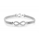 EDB0032-7.25 SS MESH INFINITY BRACELET