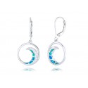 EDE8289 SS OPAL OCEAN WAVE EARRINGS 