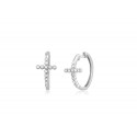 EDE9054 S/S CROSS HOOP EARRINGS