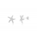 EDE9711 S/S STARFISH W/CZ POST EARRINGS