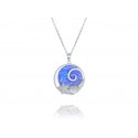 EDP7858 SS SEALIFE MOTIFS W/OPAL BACKGROUND PENDANT