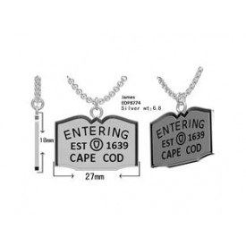 EDP8774 SS Entering Cape Cod Sign Pendant