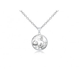 EDP9117 SS NAUTICAL SEALIFE OPEN CIRCLE PENDANT