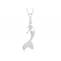 EDP9727 S/S CZ MERMAID PENDANT