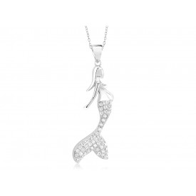 EDP9727 S/S CZ MERMAID PENDANT