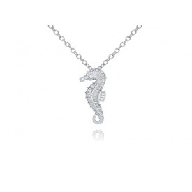 EDP9823 S/S SEAHORSE W/ CZ PENDANT