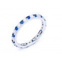 EDR8714 SS BLUE SPINEL ETERNITY RING