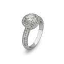 EDR9910 S/S 7MM CZ ROUND STONE RING