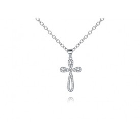 MIP0921 S/S ROUNDED CROSS PENDANT