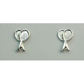 RAAT3488 Tennis Racket Post Earrings