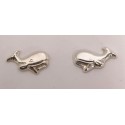 RAAT3490S STERLING SILVER WHALE POST EARRINGS