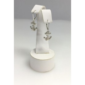 RA4027L86ES Sterling Silver Medium Anchor Lever Back Earrings