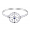 ENB328S S/S Compass Rose with Sapphire