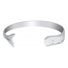 ENB3022 S/S Whale cuff bracelet