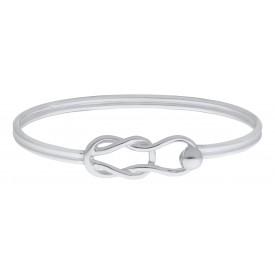 ENB3031 S/S Knot & Loop ball bracelet