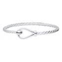 ENB3033 S/S Loop & Ball /Twisted Wire bracelet