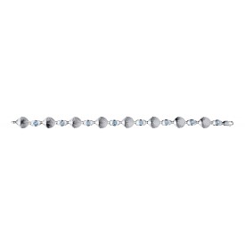 ENB334S Sterling Silver Scallop w\Blue Topaz bracelet