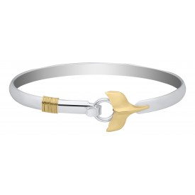 ENBT027 14KT & S/S Whales Tail Bracelet 