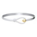 ENBT032 SS/14K LOOP & BALL BRACELT