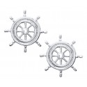 ENE3020 S/S Ships Wheel stud earrings