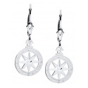 ENE3031 S/S Compass Rose Leverback earrings