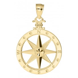 ENP4023 14K COMPASS ROSE NECKALCE-20MM