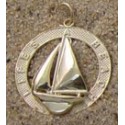 RA121LBC Lifes a Beach Small Sailboat Charm