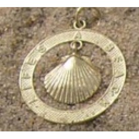 RA168LBC Lifes a Beach Medium Scallop Charm