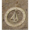 RA8LBC Lifes a Beach Large Sailboat Charm