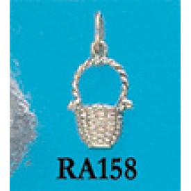 RA158C Small Open Basket Charm